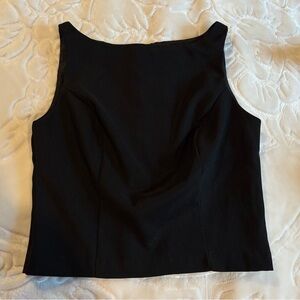Elegant Vintage Black Sleeveless Top
